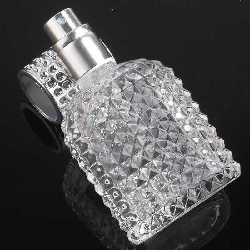 JJKMALL 50ml/1.7oz Refillable Perfume Atomizer Bottle - Thick Clear Glass, Fine Mist Spray for Luxury Fragrances & Aftershaves (Includes Funnel, Dropper, Storage Bag) - Image 5